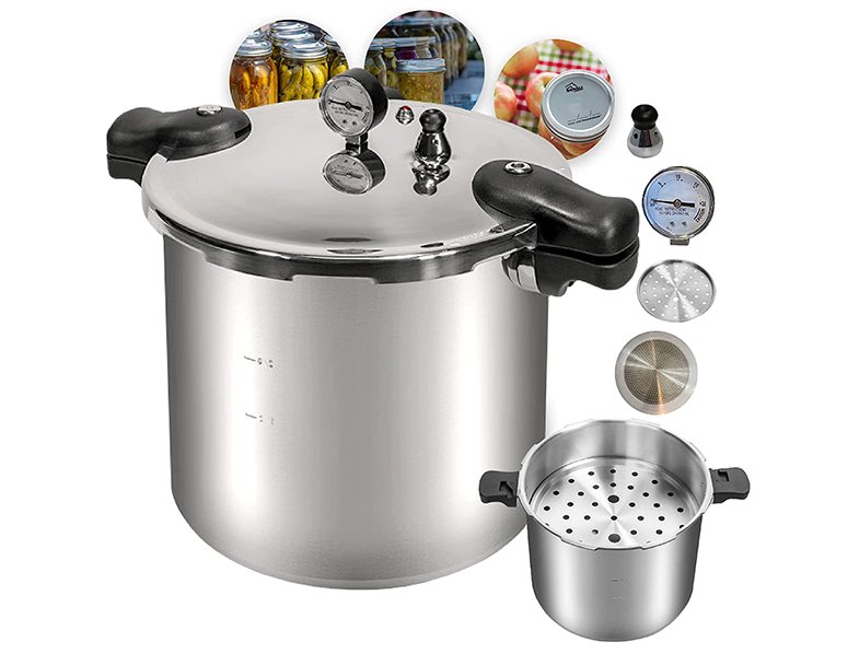 Family Small Mini Pressure cookers,304stainless Steel 3Ltr Pressure canners,Super Safety Lock,Suitable for All Hob Types Including,the Hassle-Free